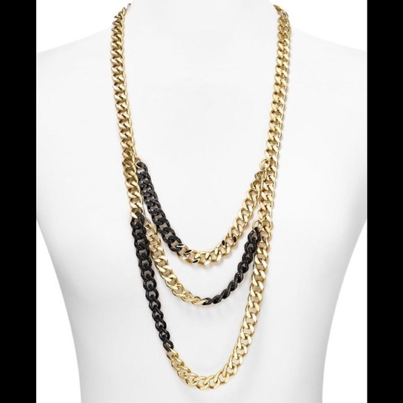 Michael Kors Gold & Black Necklace - Picture 1 of 4